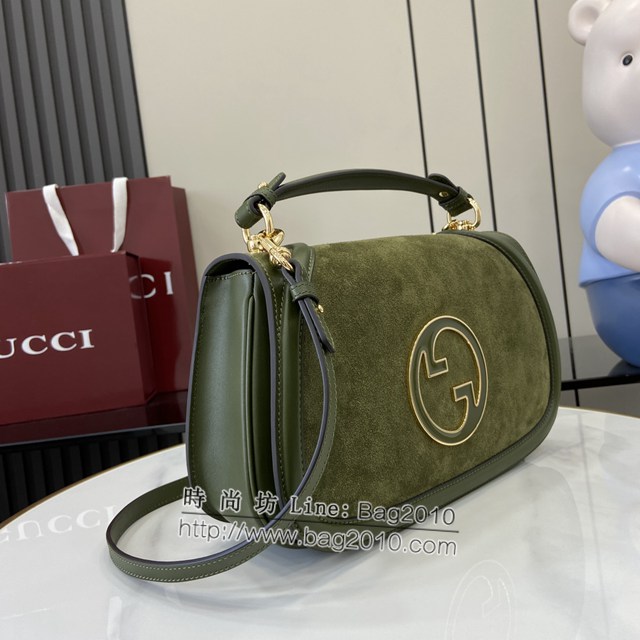 Gucci專櫃古馳最新款Blondie系列中號手提包磨砂原廠皮肩背女包 jh2119型號：815719
